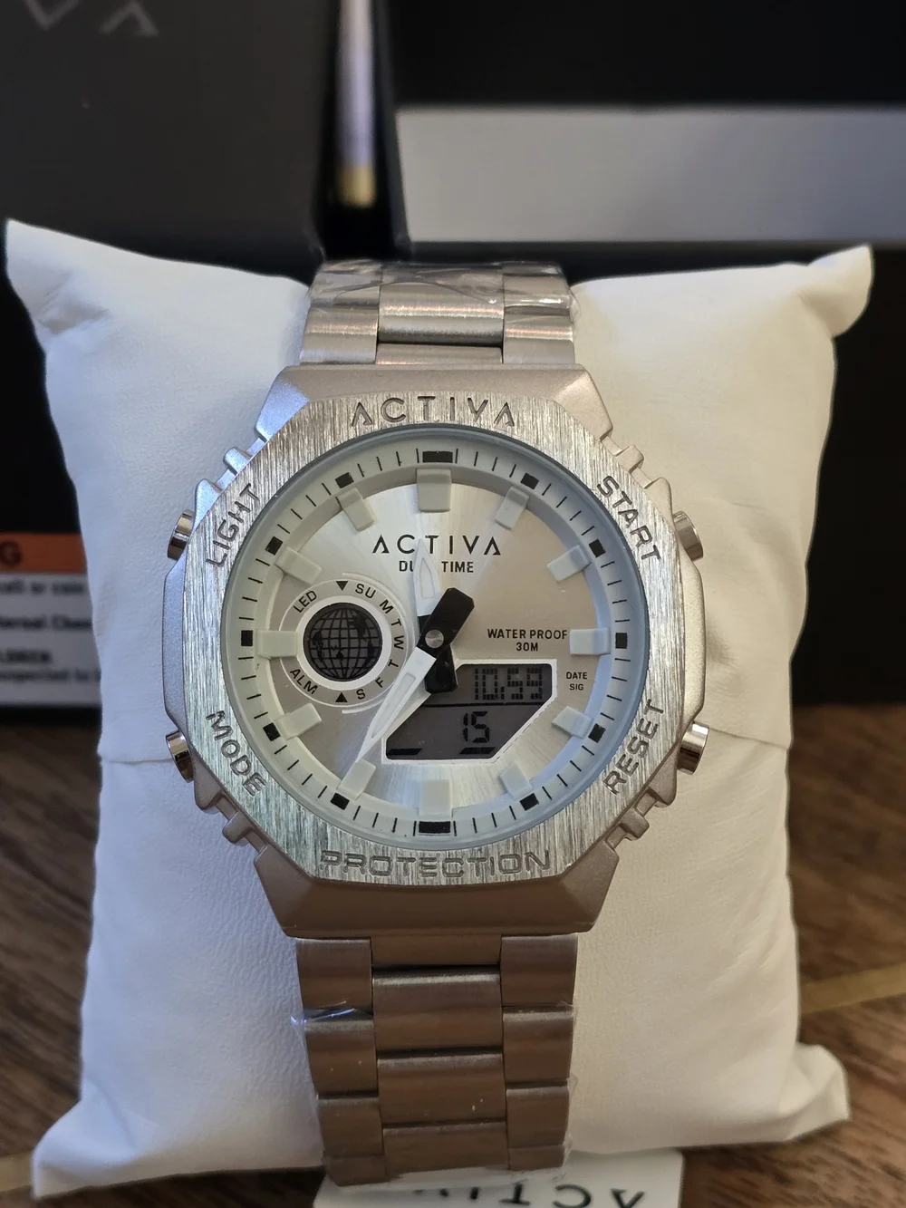 Ativa Stainless Steel Silver Hybrid Smartwatch - Silver